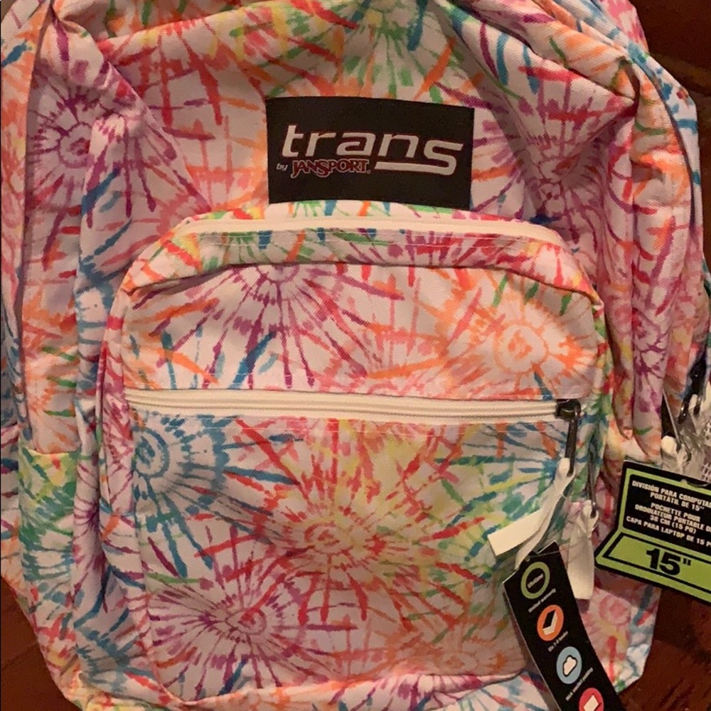 Tie dye Jansport back pack
